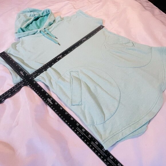 Merrell Sleeveless Running Hoodie Womens Size S/P Heathered Green Pockets - Picture 2 of 10